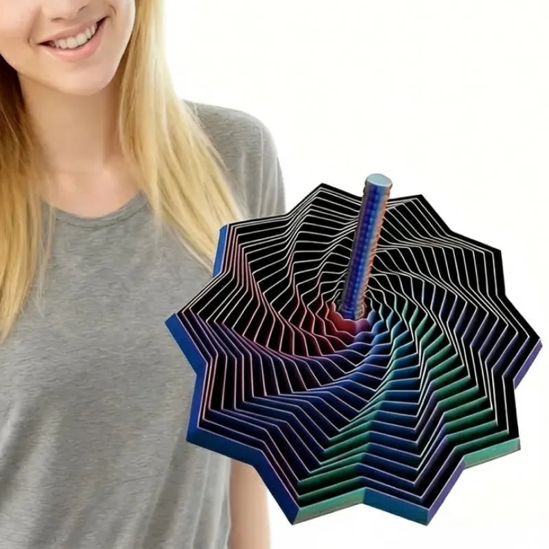 Estrella fidget sensorial 3D expandible anti estrés, movimiento espiral, con asa, tacto suave, efecto relajante, perfecta para aliviar tensión y entretenimiento creativo