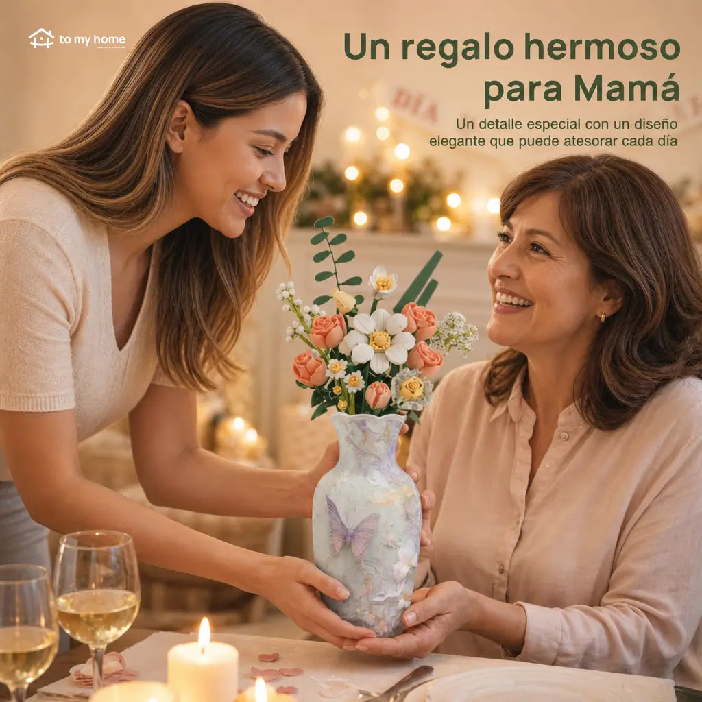 Florero rompecabezas 3D de 160 piezas con vaso desmontable para arreglos florales, decoración creativa en casa y regalo para adultos
