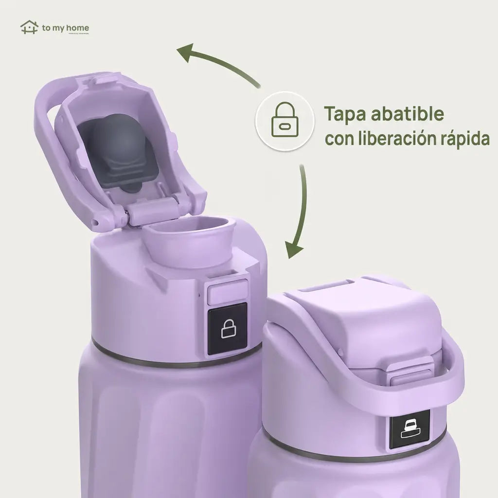 Botella térmica inteligente de acero inoxidable con app, recordatorio LED y seguimiento de hidratación para gym y viajes sin derrames