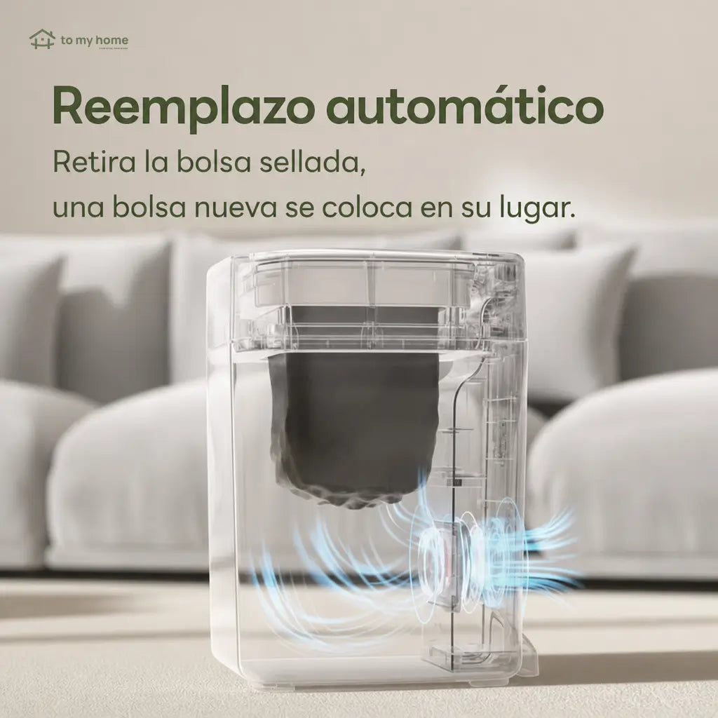 Bote de basura inteligente 13.5 L con sensor infrarrojo y sellado automático para baño, cocina, recámara u oficina sin tocar la tapa