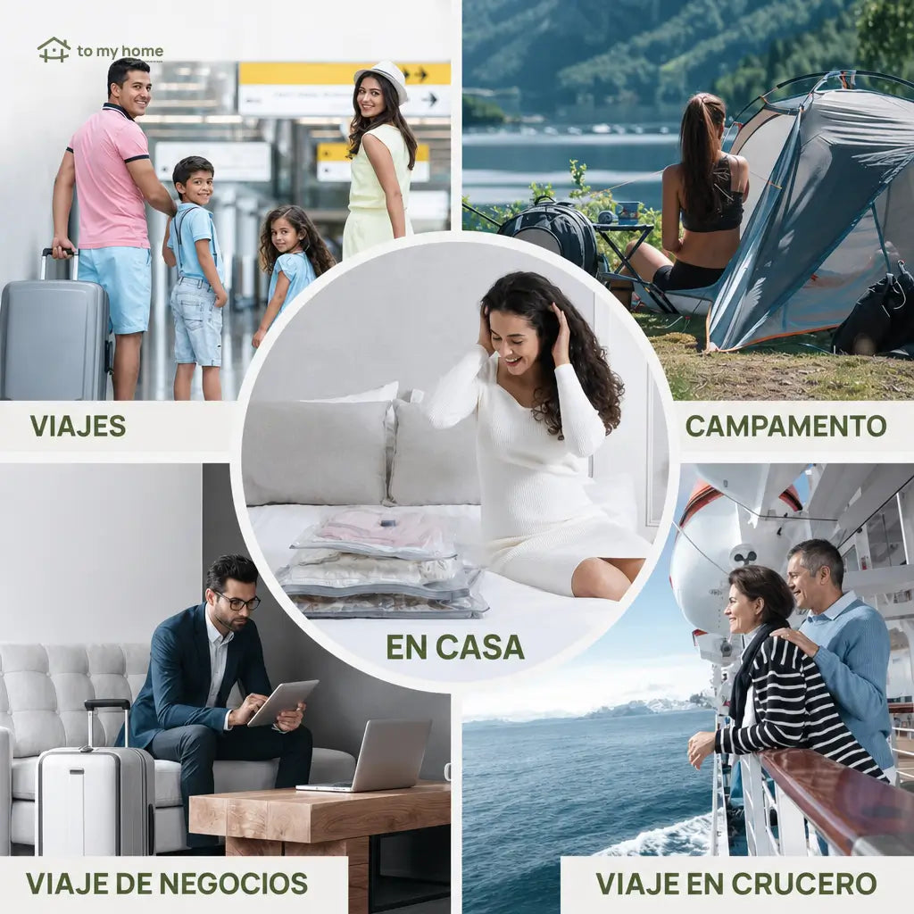 Kit de bolsas al vacío para viaje con bomba eléctrica recargable, compresión rápida para maletas, ropa y artículos voluminosos