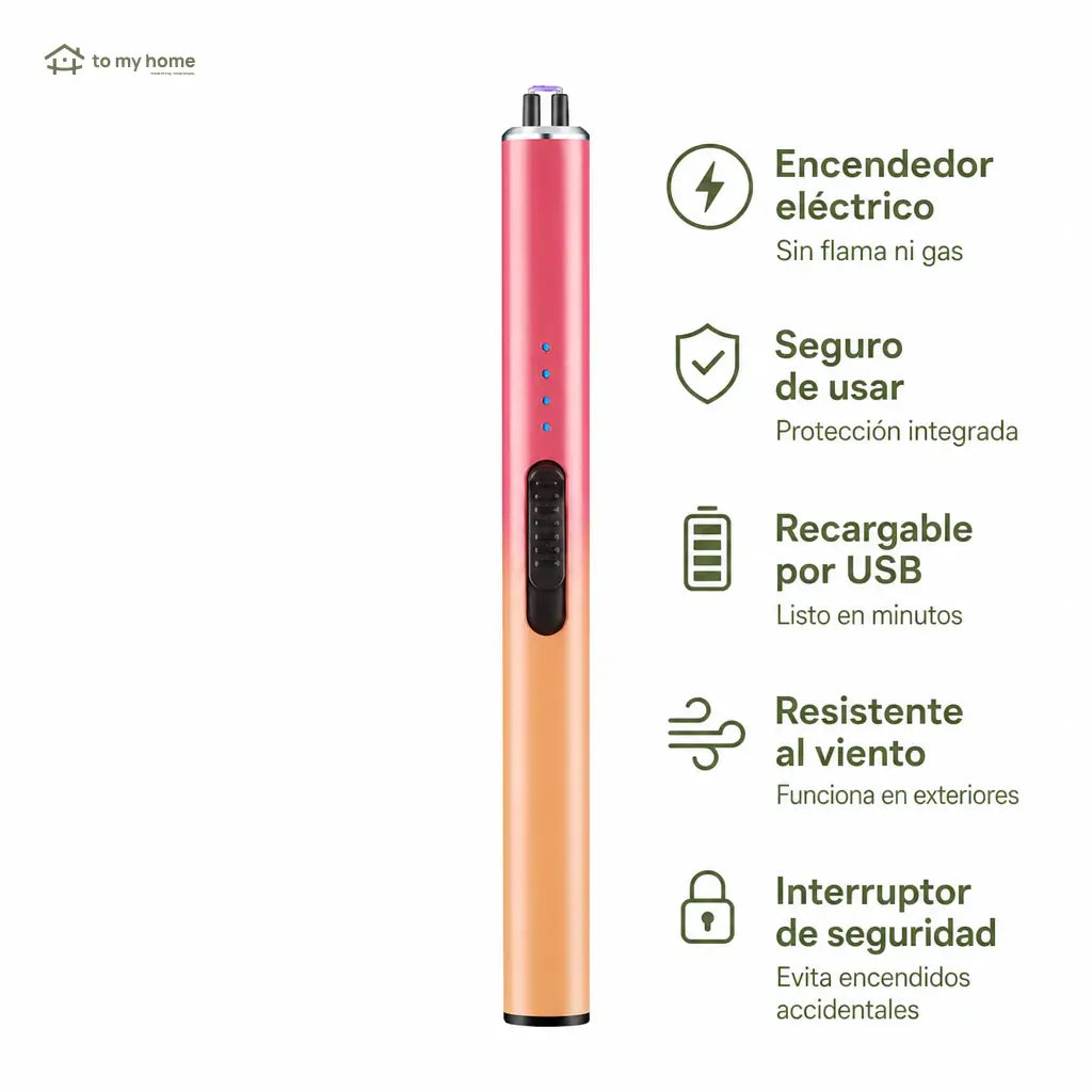 Encendedor eléctrico para velas con indicadores LED, diseño tipo pluma compacto para regalos de mamá y uso en casa diario seguro