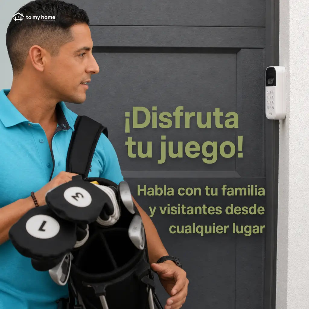 Teclado inteligente Wi-Fi para puerta de garaje con cámara gran angular, PIN personalizables y control desde el celular para accesos seguros en casa