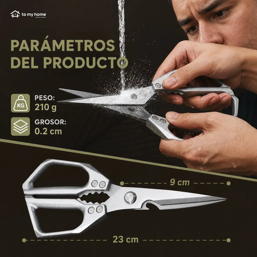 Tijeras de cocina multiusos de acero inoxidable SK5, desmontables y ergonómicas para cortar pollo, pescado, verduras y huesos con facilidad