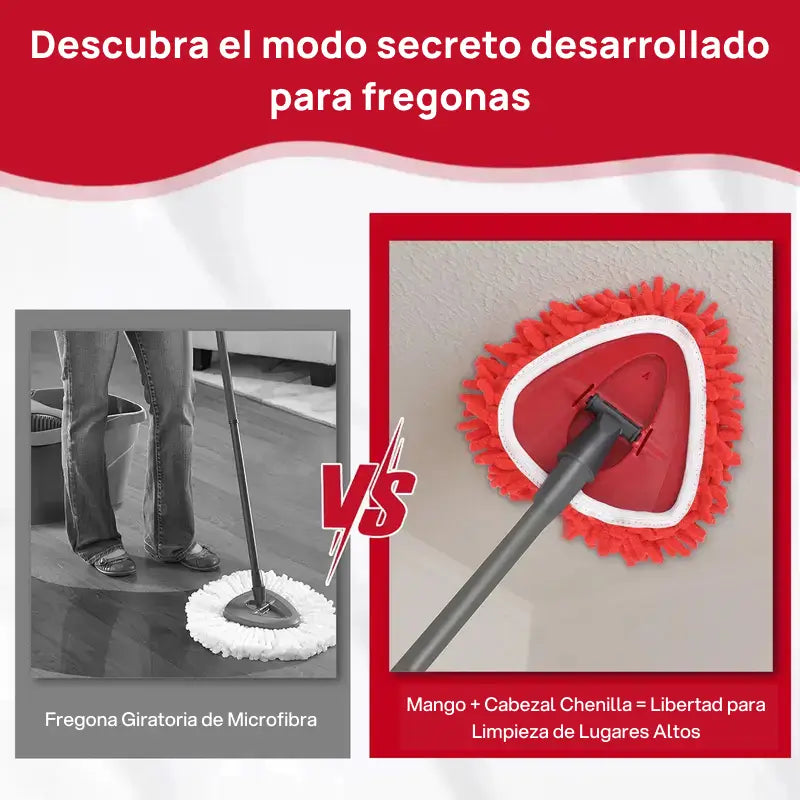 Cabezas de repuesto exclusivas para mop, convierten el trapeador en un duster de mango largo, captura polvo y permite limpieza multifuncional inteligente