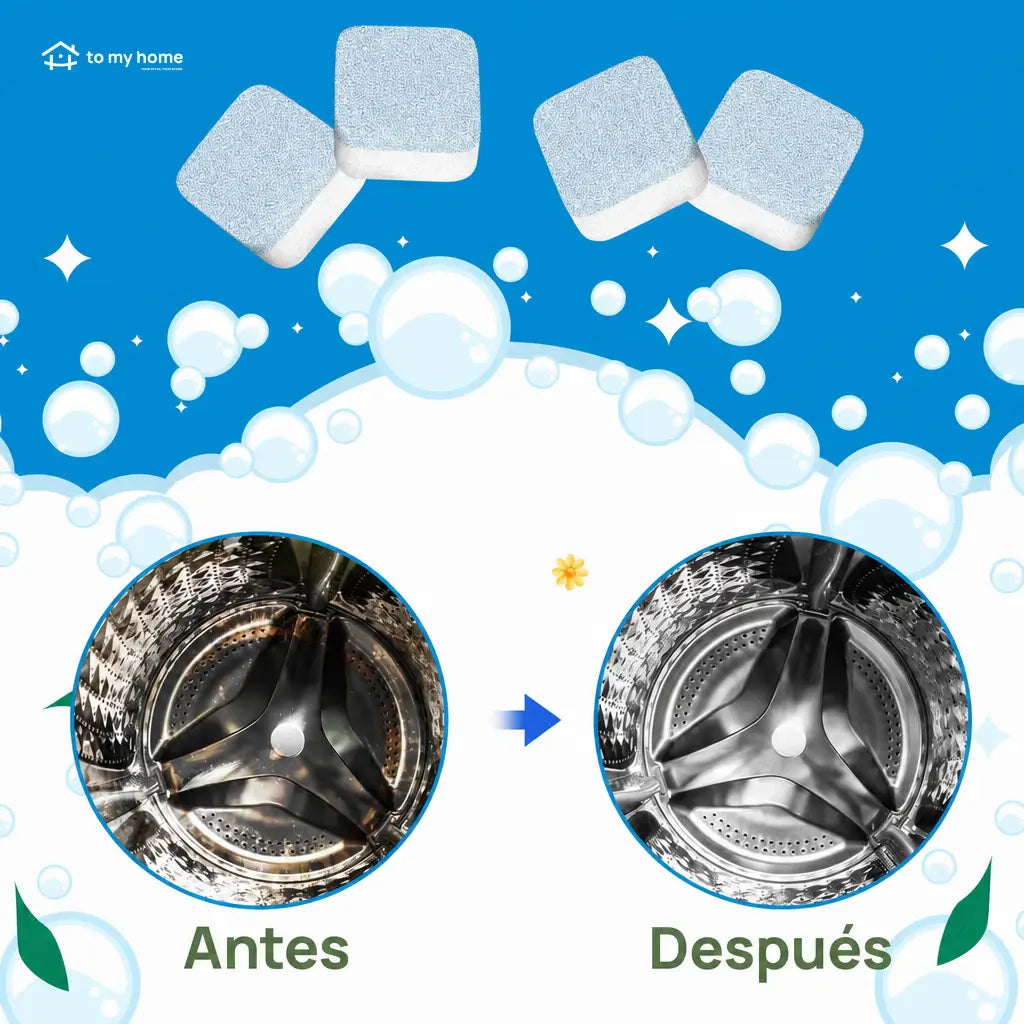 Tabletas limpiadoras para lavadora 12 piezas, limpieza profunda y desodorización de tambor y sello en carga frontal o superior HE doméstica