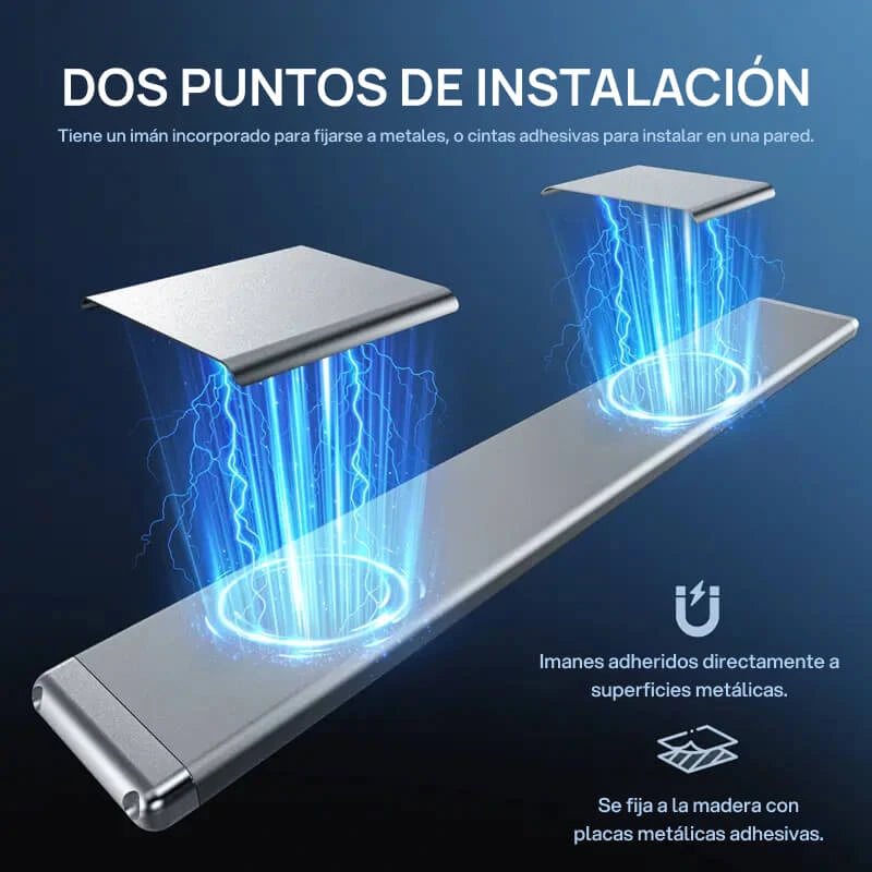 Luz de armario con sensor de movimiento, recargable por USB, magnética, regulable, ideal para cocina, closet y garaje con iluminación automática