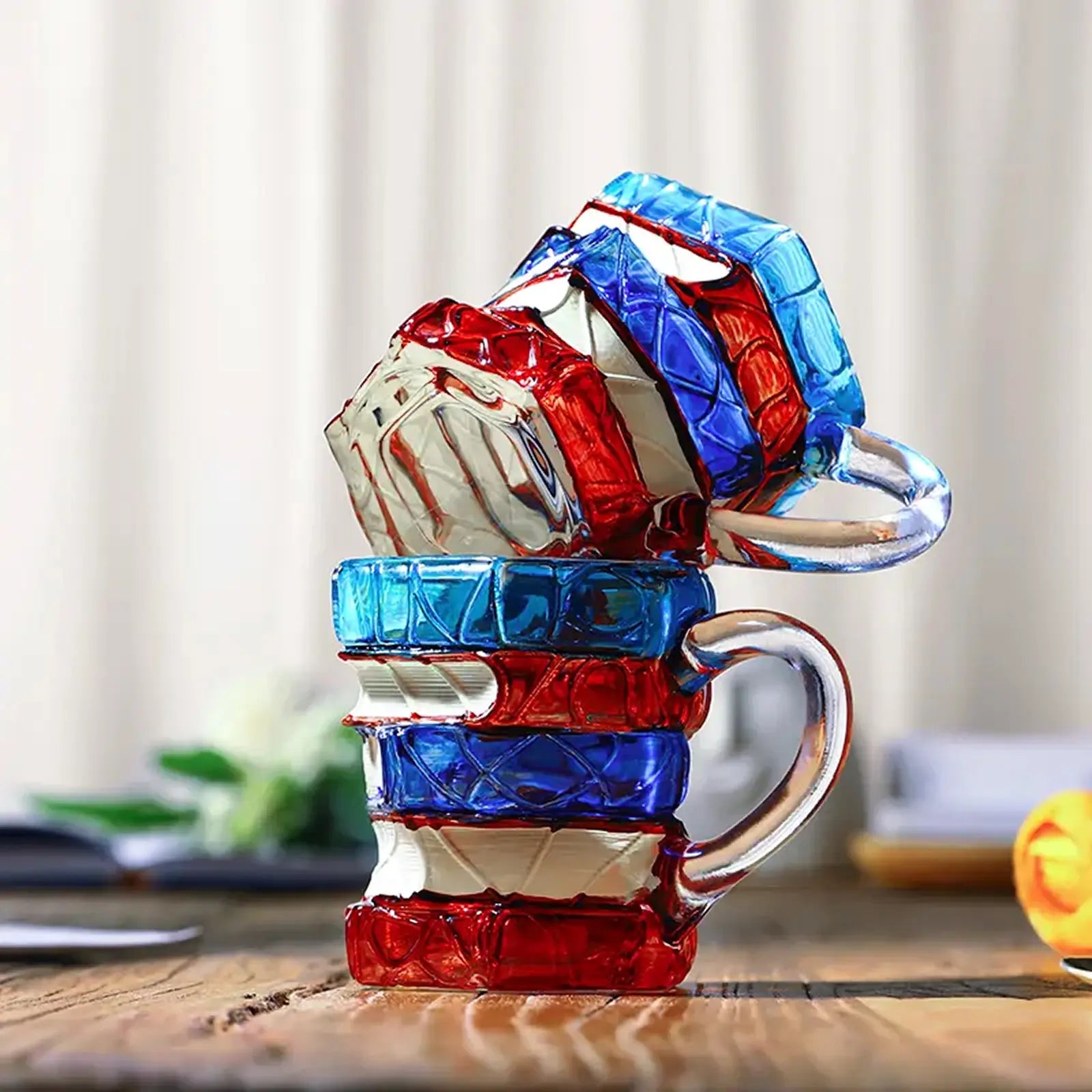 Taza de cerámica 3D con libros apilados, diseño creativo y artístico, acabado delicado, regalo perfecto para amantes de la lectura y decoración funcional