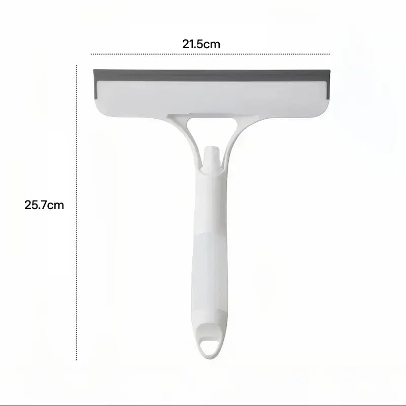 Raspador de ventanas 3 en 1, multifuncional con jalador, esponja y spray integrado para limpieza eficiente de hogar y parabrisas de auto
