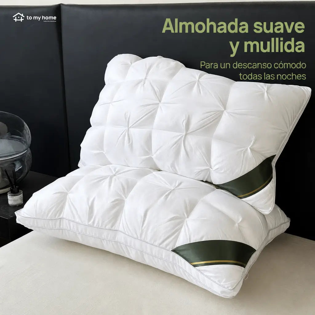 Almohadas de cama tipo hotel con soporte cervical y relleno alternativo de plumón para dormir de lado, boca arriba o boca abajo