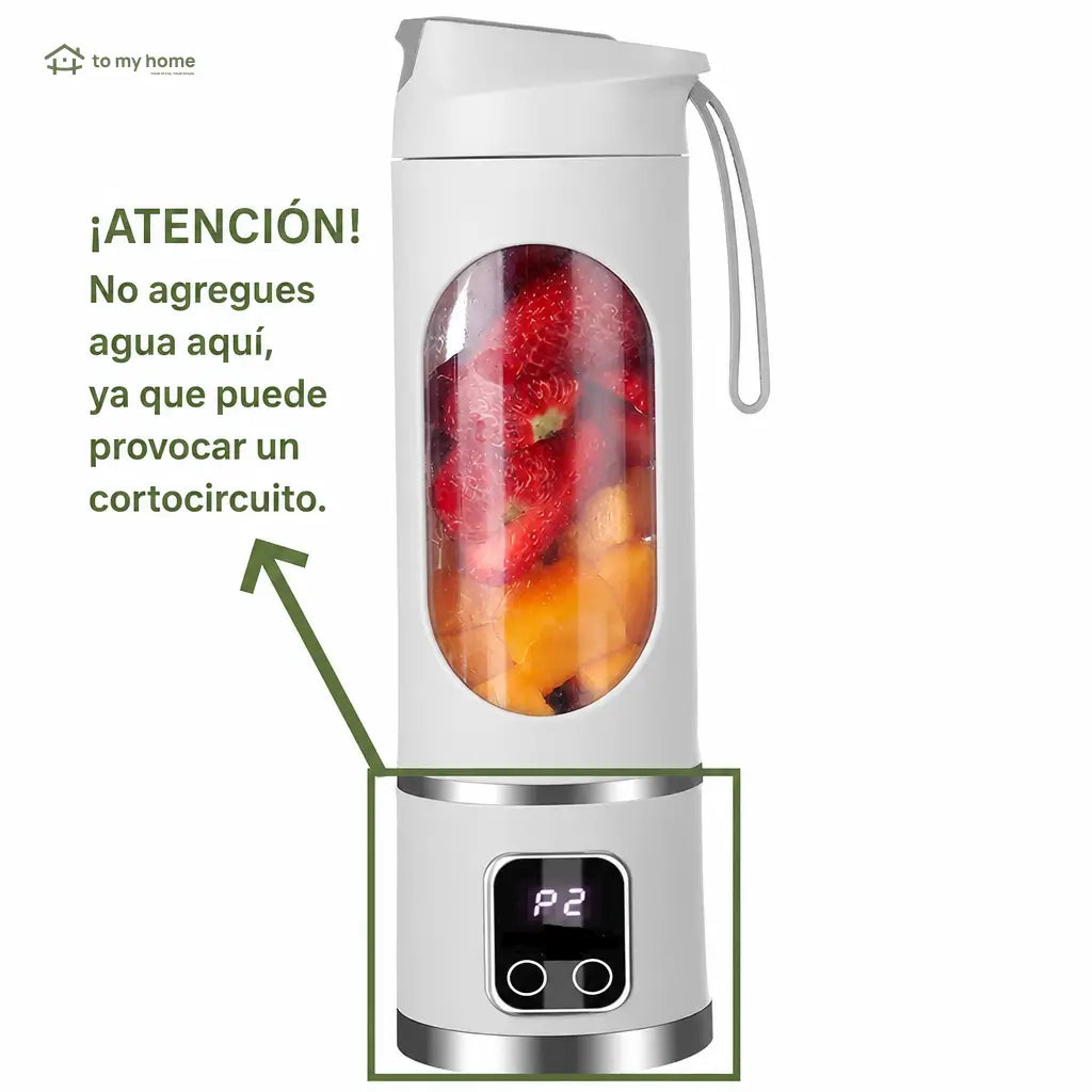 Licuadora portátil recargable con pantalla LED y 3 modos para smoothies, papillas y bebidas en casa o viaje frescas diarias sin derrames