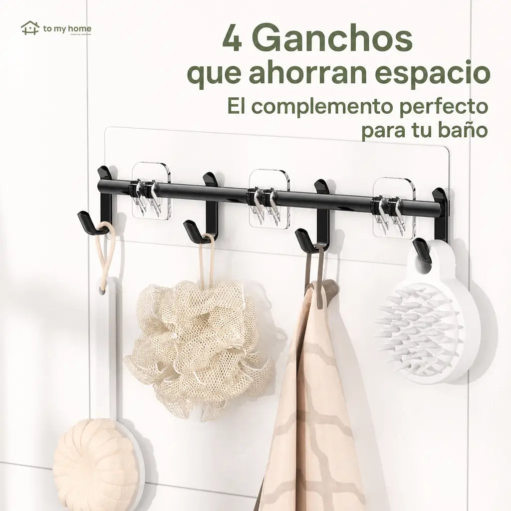 Organizador de regadera sin taladro set de 5 piezas, repisas negras antioxidantes con ganchos removibles para baño y cocina más ordenados
