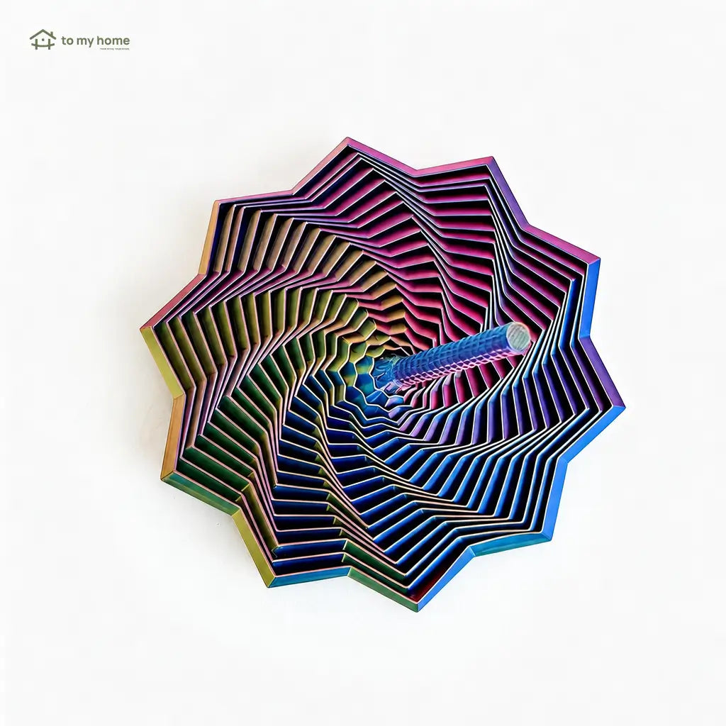 Juguete fidget sensorial 3D en espiral multicolor con mango para reducir estrés y mejorar el enfoque en escritorio, oficina o casa