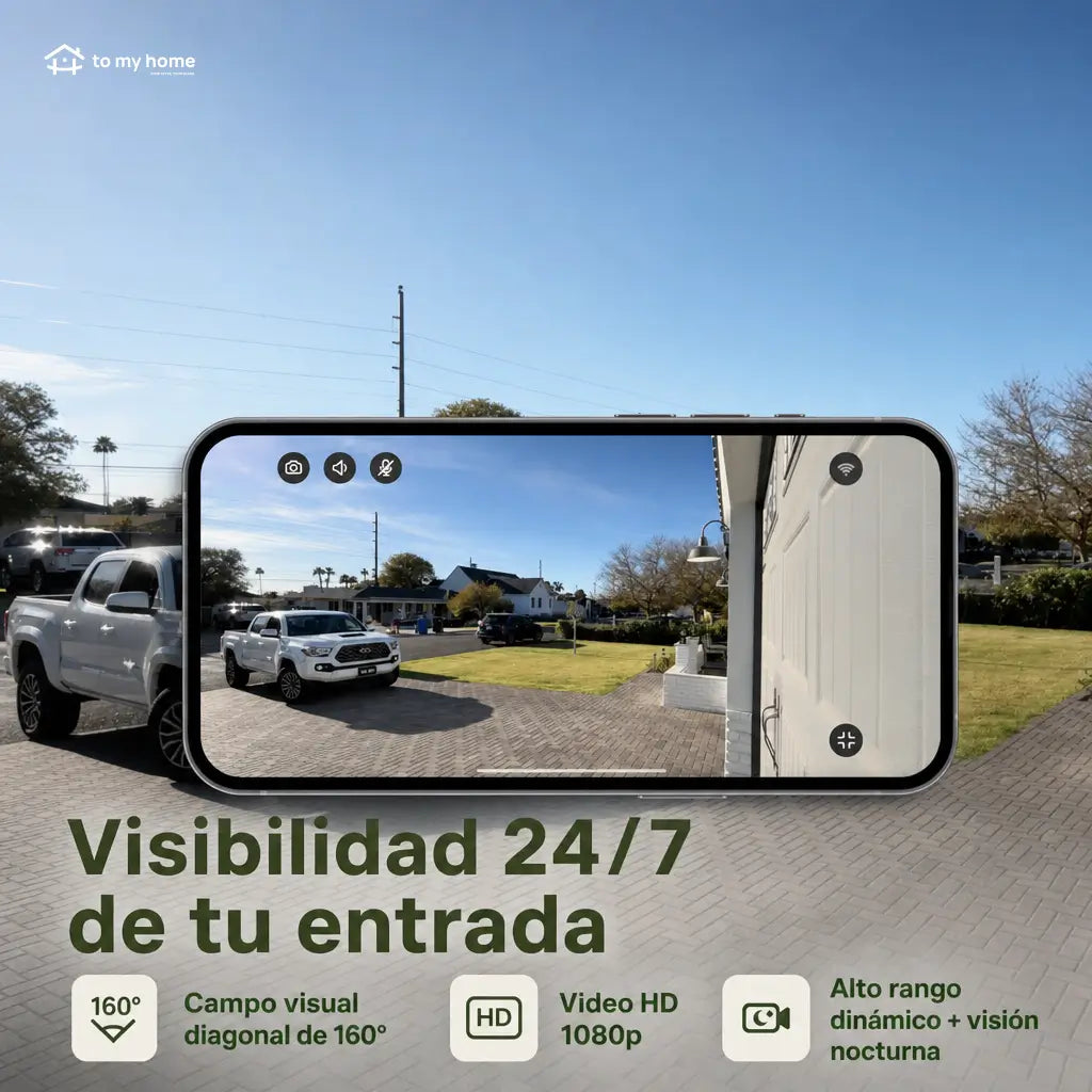 Teclado inteligente Wi-Fi para puerta de garaje con cámara gran angular, PIN personalizables y control desde el celular para accesos seguros en casa