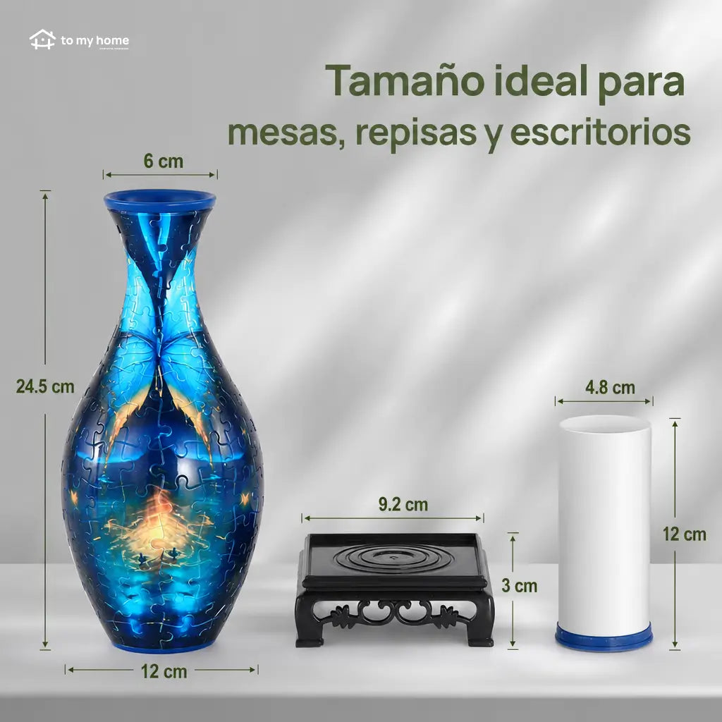 Florero rompecabezas 3D de 160 piezas con vaso desmontable para arreglos florales, decoración creativa en casa y regalo para adultos