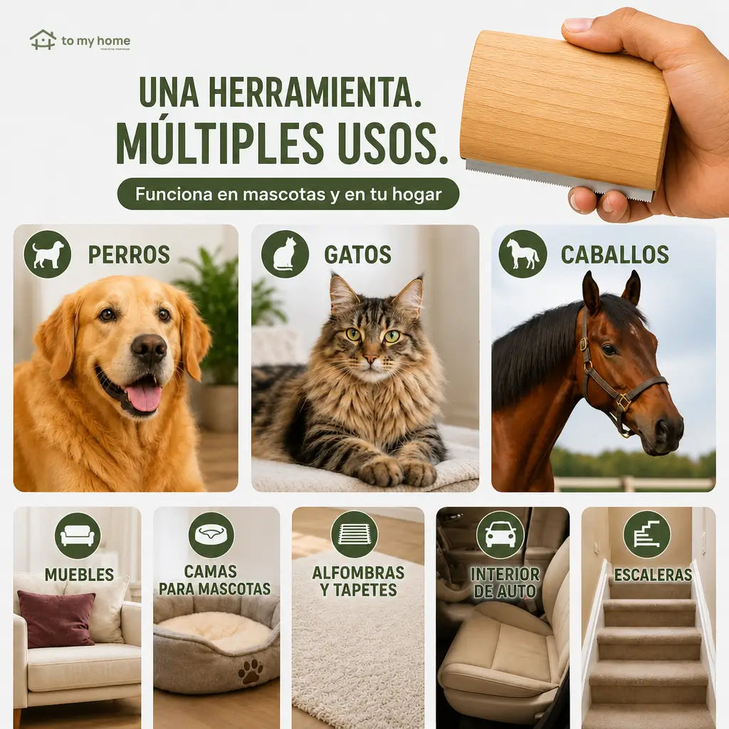 Cepillo deslanador para perros y gatos de 15 cm con mango de madera, ideal para pelo suelto en casa
