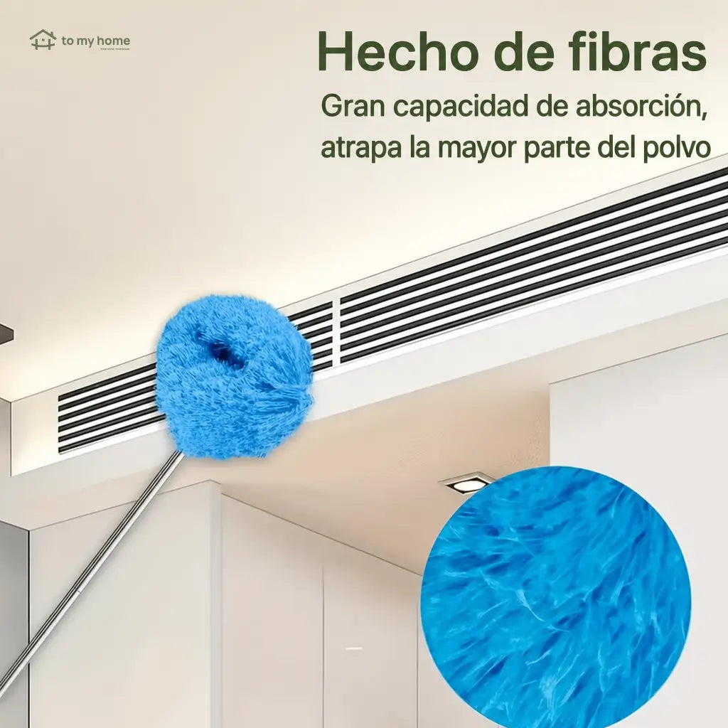 Plumero extensible de microfibra para ventilador de techo, atrapa polvo en aspas, paredes y rincones altos para limpieza ligera diaria