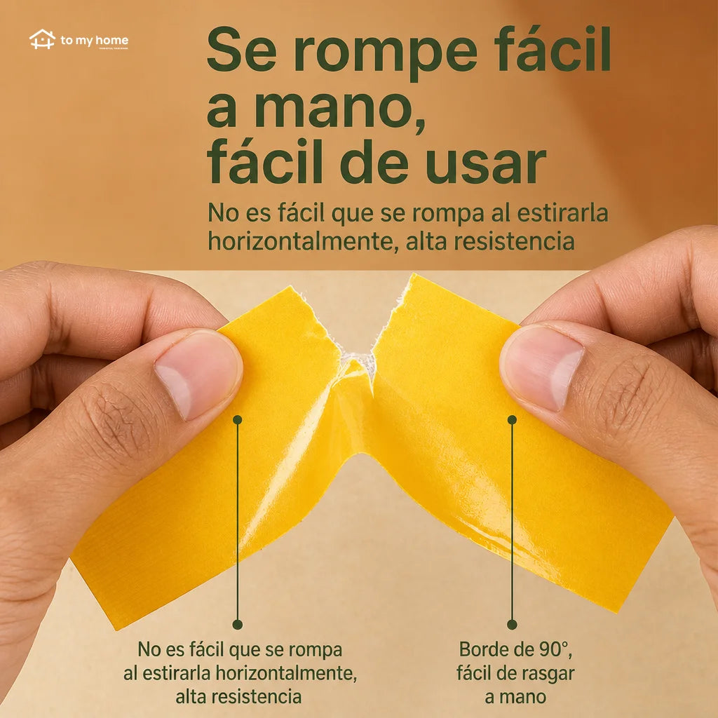 Cinta adhesiva doble cara reforzada impermeable y removible, con agarre fuerte, para fijar alfombras, cuadros, decoración y proyectos del hogar diario