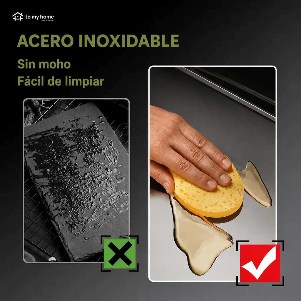 Tabla para picar de acero inoxidable 304, higiénica y antiderrapante para carnes, verduras y masas