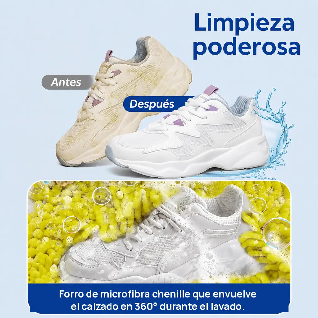 Bolsa de lavado para tenis con malla y cierre, protege el calzado en la lavadora