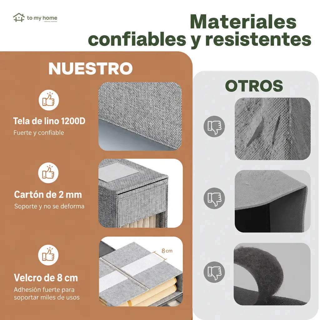 Set de 4 organizadores para sábanas con ventana transparente, cajas plegables para clóset de blancos king y queen con asa reforzada