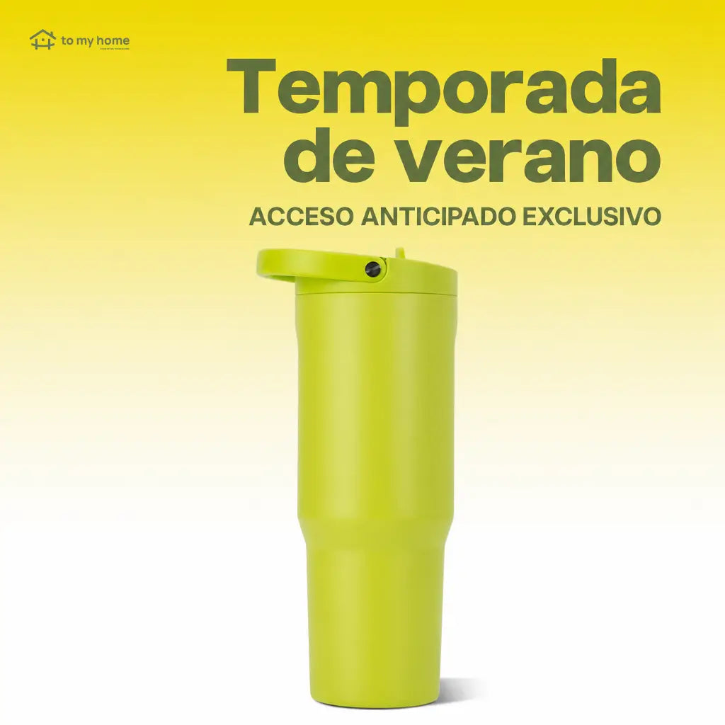 Termo deportivo triple aislado con tapa antiderrames, popote abatible y base de goma para entrenar o llevar en el carro todos los días
