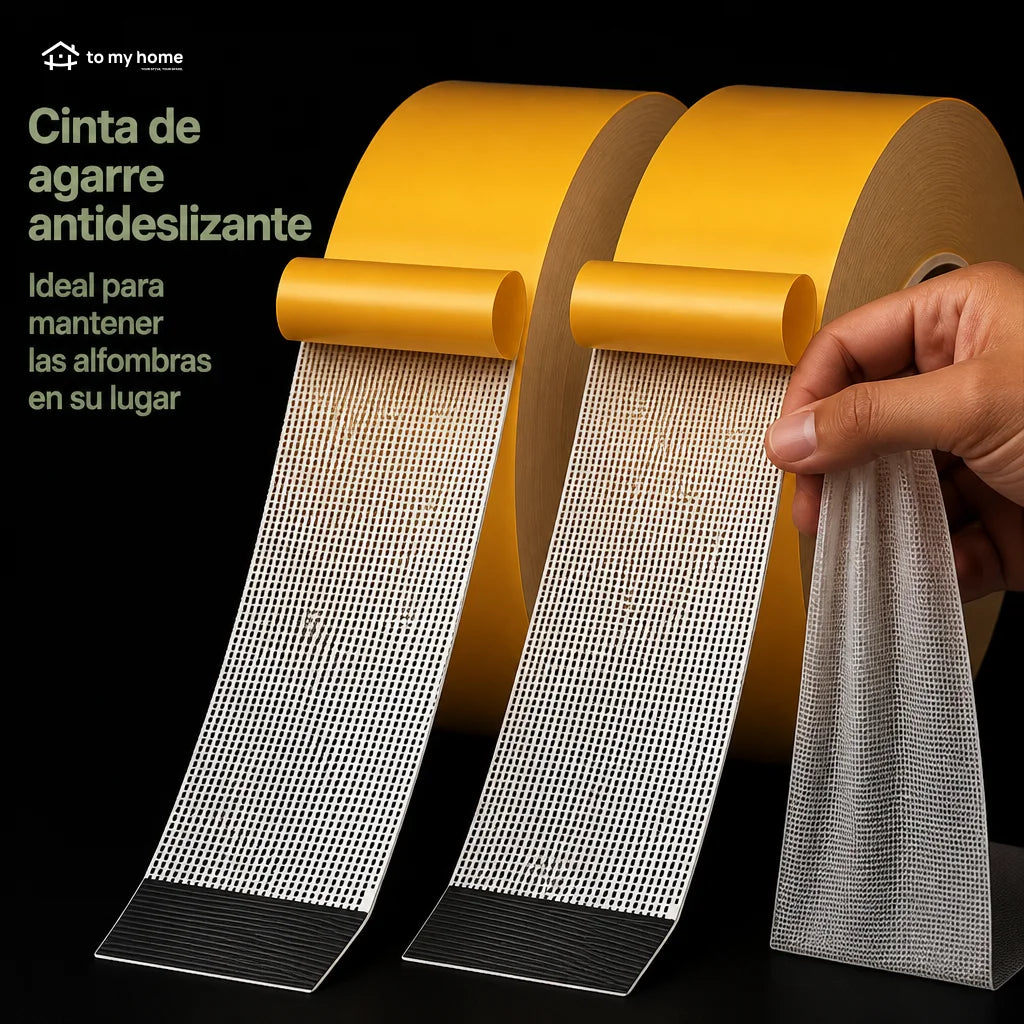 Cinta adhesiva doble cara reforzada impermeable y removible, con agarre fuerte, para fijar alfombras, cuadros, decoración y proyectos del hogar diario