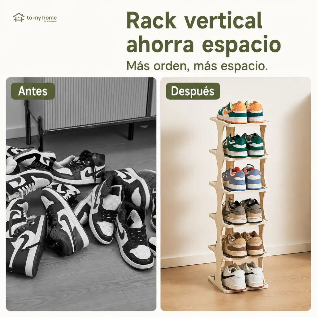 Zapatera vertical desmontable de plástico ajustable, organizador ahorra espacio para tenis y zapatos en recámara, baño u oficina con niveles expandibles
