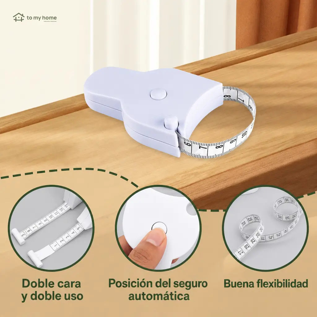 Cinta métrica corporal 3D retráctil de 152 cm con bloqueo para cintura, cadera, busto y brazos en fitness y costura diaria