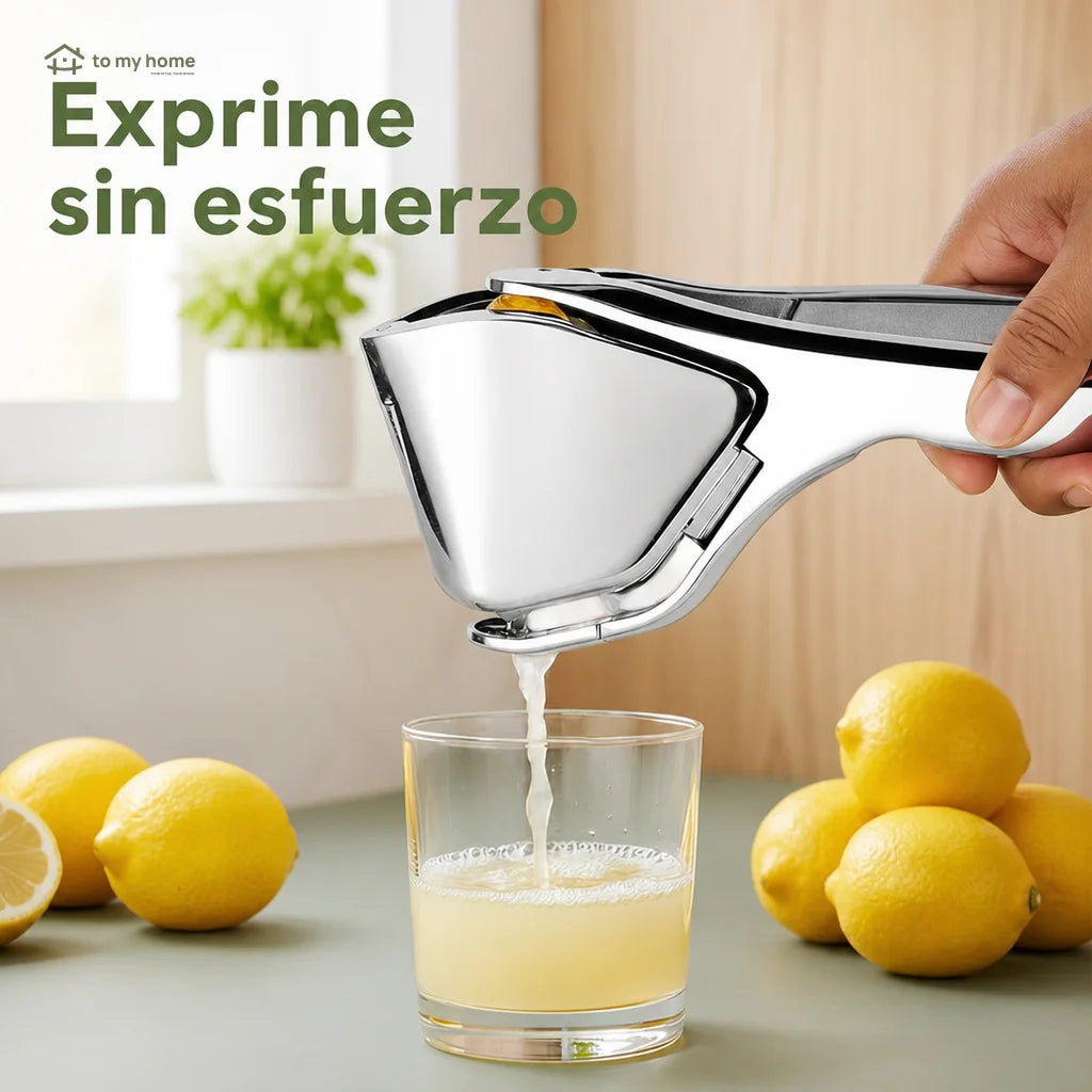 Exprimidor manual de cítricos en acero inoxidable con mango ergonómico para limones, naranjas, cocteles, ensaladas, bebidas y cocina diaria en casa