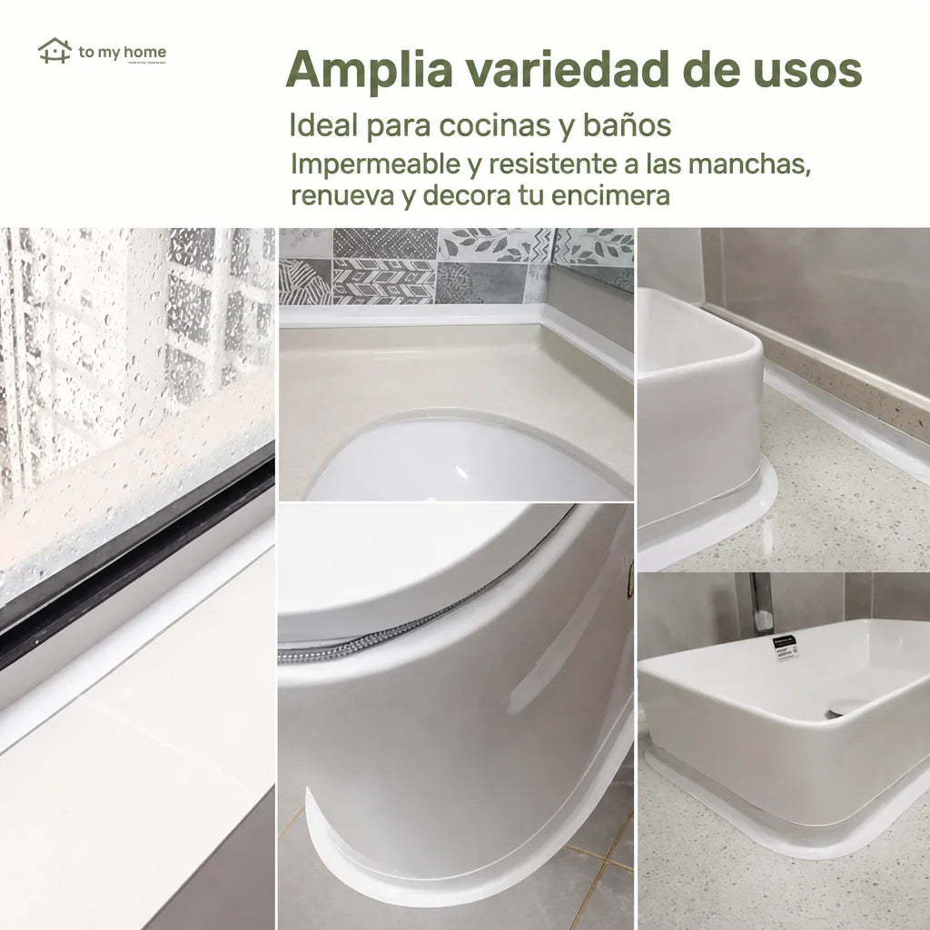 Cinta selladora autoadhesiva impermeable de 5 m para baño, cocina y bordes