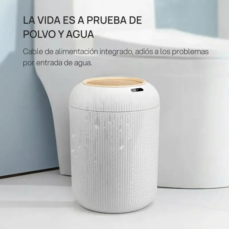Basura inteligente automática con sensor de movimiento, diseño nórdico moderno, impermeable, ahorro de espacio, mantiene higiene en cocina, baño, oficina o habitación