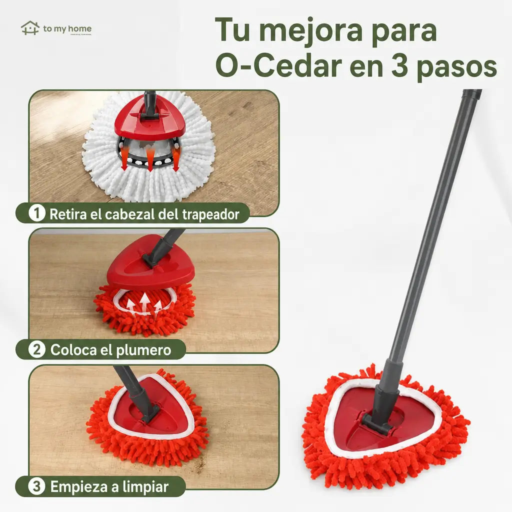 Repuestos de plumero de chenilla electrostática para trapeador de 1 tanque, limpieza en seco de techos, persianas y muebles