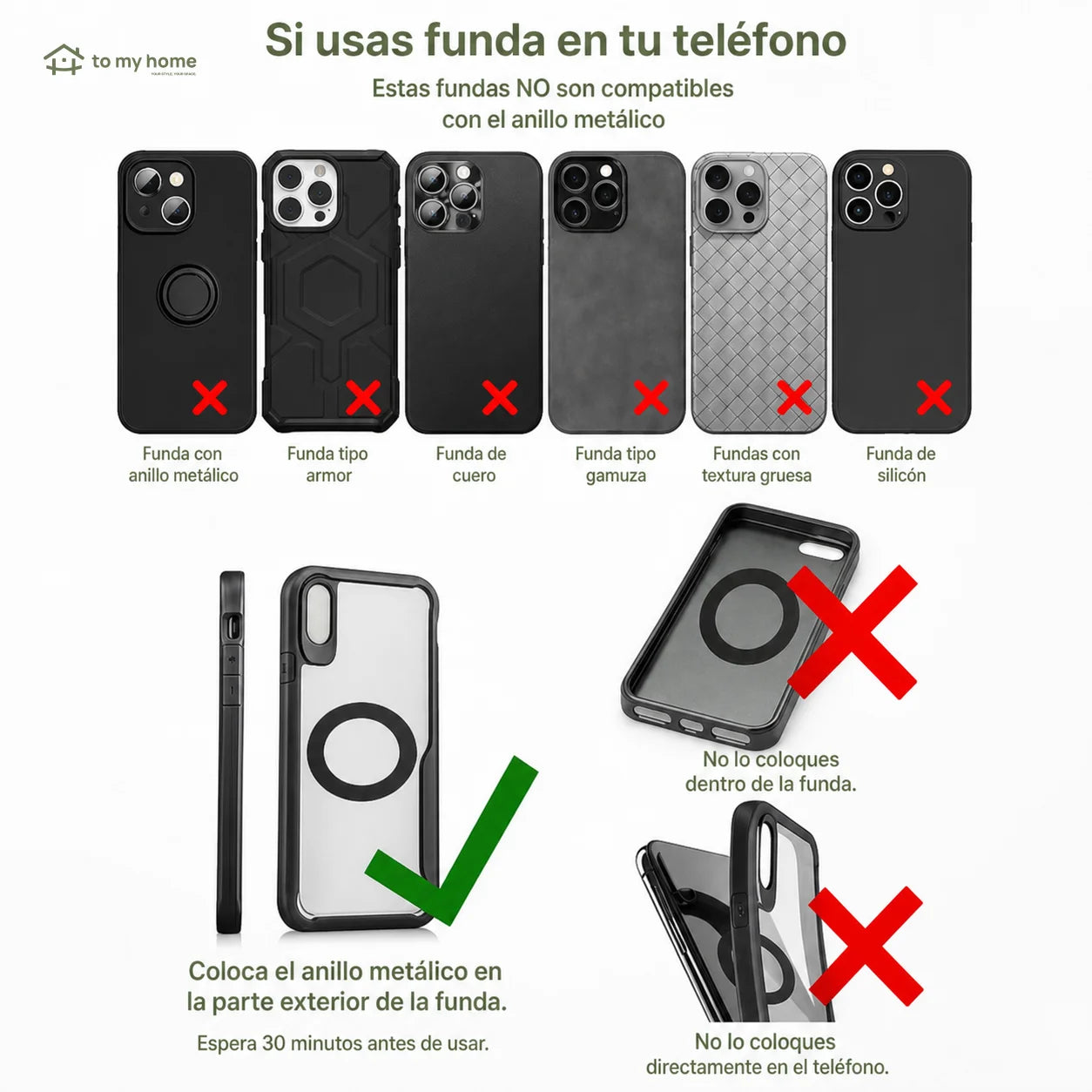 Soporte Magnético Universal Celular Ventosa Vacío Fuerte Plegable Auto Tablero Gimnasio Espejo Baño Compatible con Todo Smartphone y Vehículo Moderno Útil