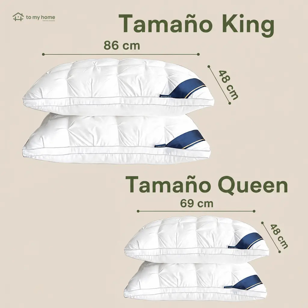 Almohadas de cama tipo hotel con soporte cervical y relleno alternativo de plumón para dormir de lado, boca arriba o boca abajo