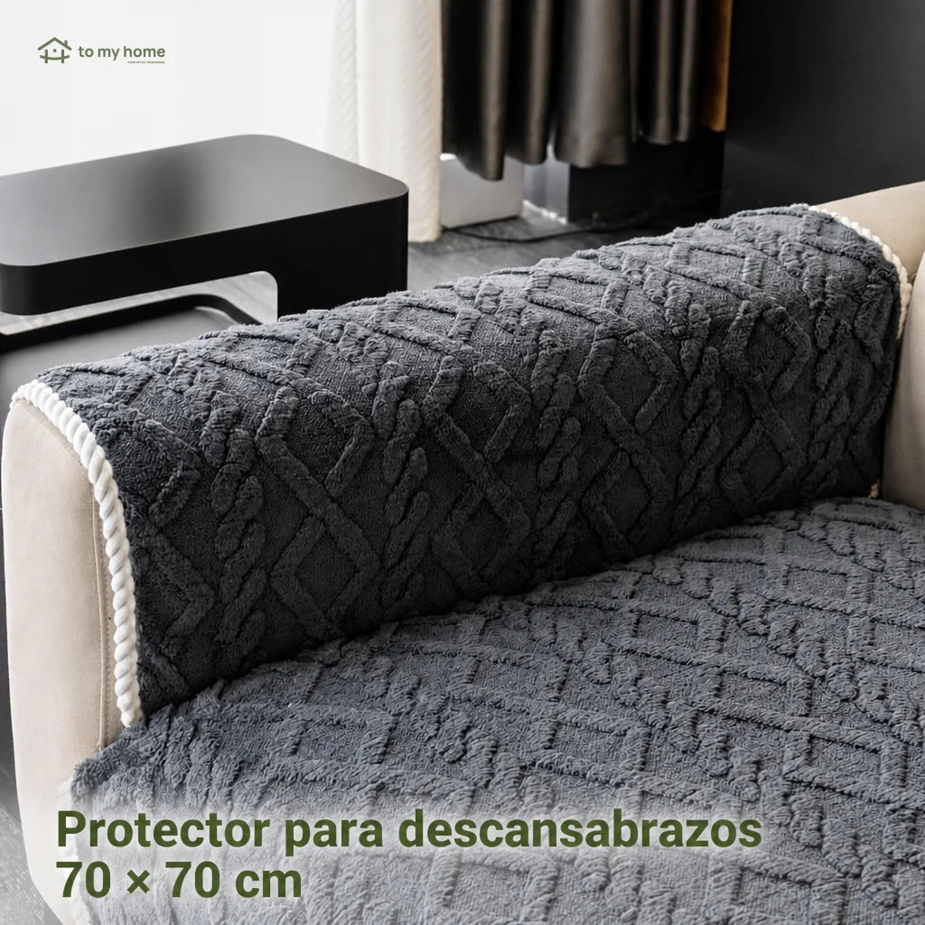 Protector de sofá antideslizante de terciopelo acolchado en poliéster, funda lavable moderna para sala, recámara, brazos, respaldos, cojines y mascotas