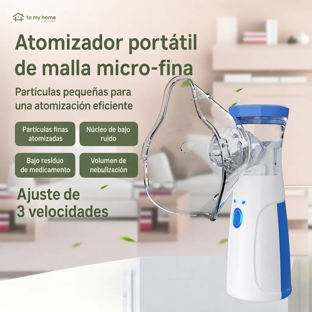 Nebulizador portátil de micro malla ultrasónica recargable, silencioso y ligero para terapia respiratoria de niños y adultos
