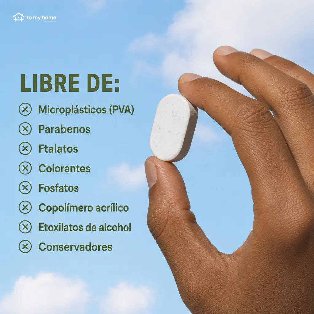 Tabletas lavavajillas sin plástico, veganas y sin fragancia para limpieza efectiva de platos en hogares eco conscientes con lata compacta reutilizable
