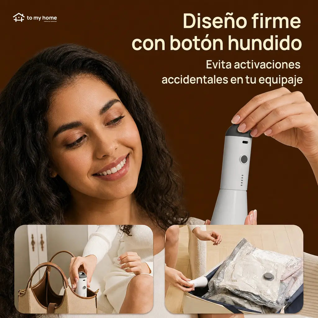 Kit de bolsas al vacío para viaje con bomba eléctrica recargable, compresión rápida para maletas, ropa y artículos voluminosos