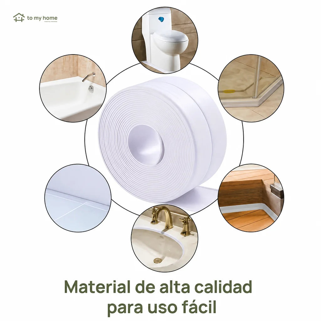 Cinta selladora autoadhesiva impermeable de 5 m para baño, cocina y bordes