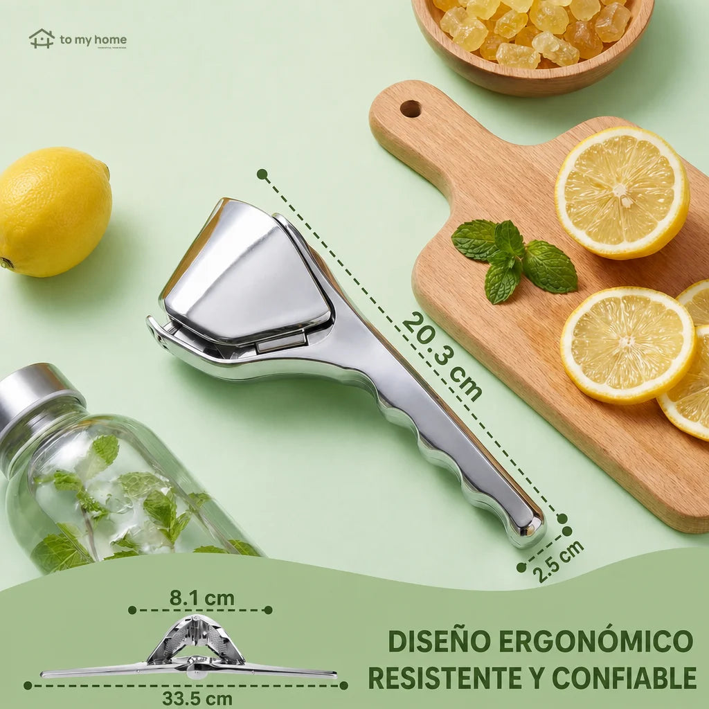 Exprimidor manual de cítricos en acero inoxidable con mango ergonómico para limones, naranjas, cocteles, ensaladas, bebidas y cocina diaria en casa