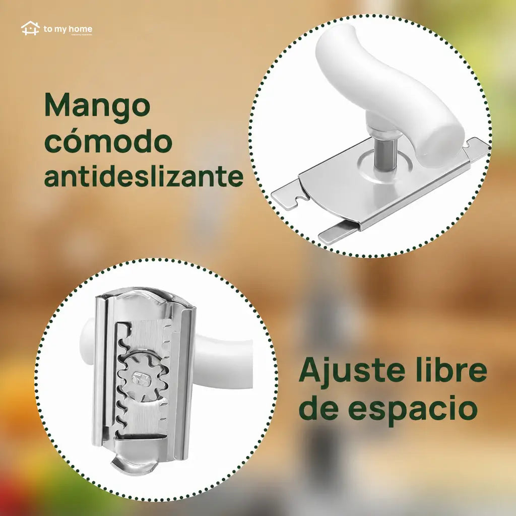 Abridor manual de frascos y tapas ajustable con agarre antideslizante para cocina, adultos mayores y manos débiles, paquete de 2 piezas