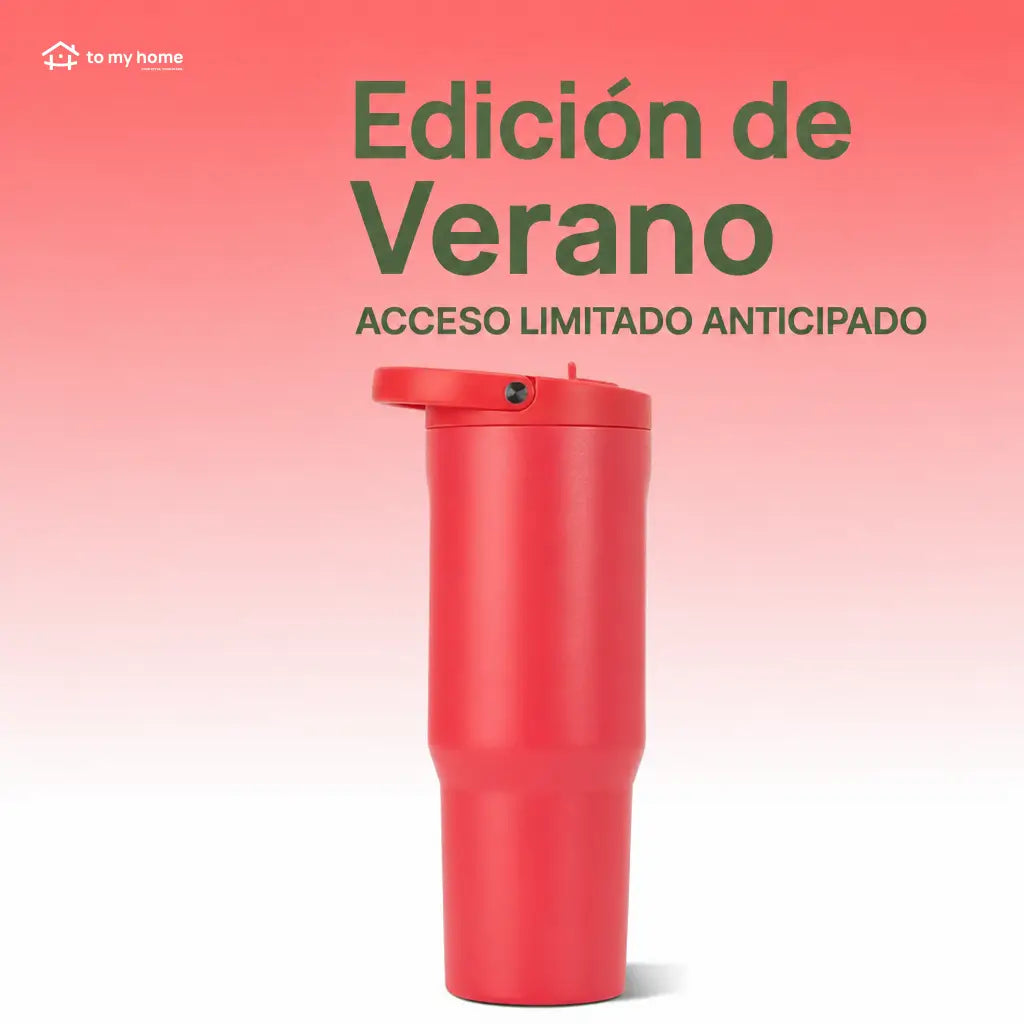 Termo deportivo triple aislado con tapa antiderrames, popote abatible y base de goma para entrenar o llevar en el carro todos los días