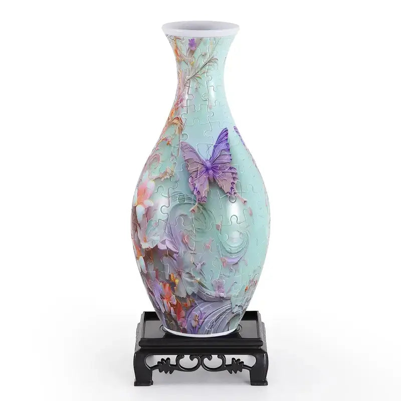 Vaso decorativo rompecabezas 3D para flores, arreglos creativos, diseño moderno, ideal para decorar casa, oficina o como regalo elegante y sofisticado para cualquier espacio