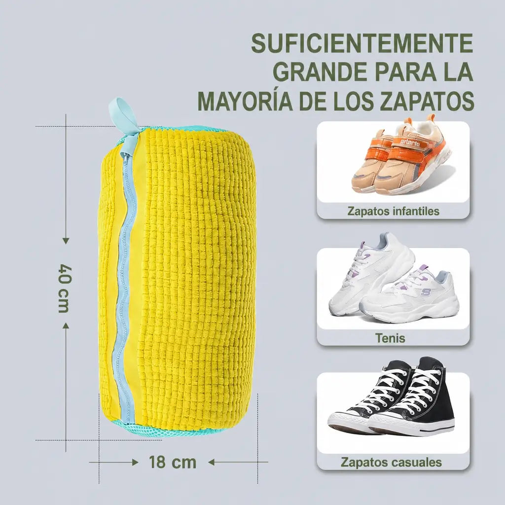 Bolsa de lavado para tenis con malla y cierre, protege el calzado en la lavadora
