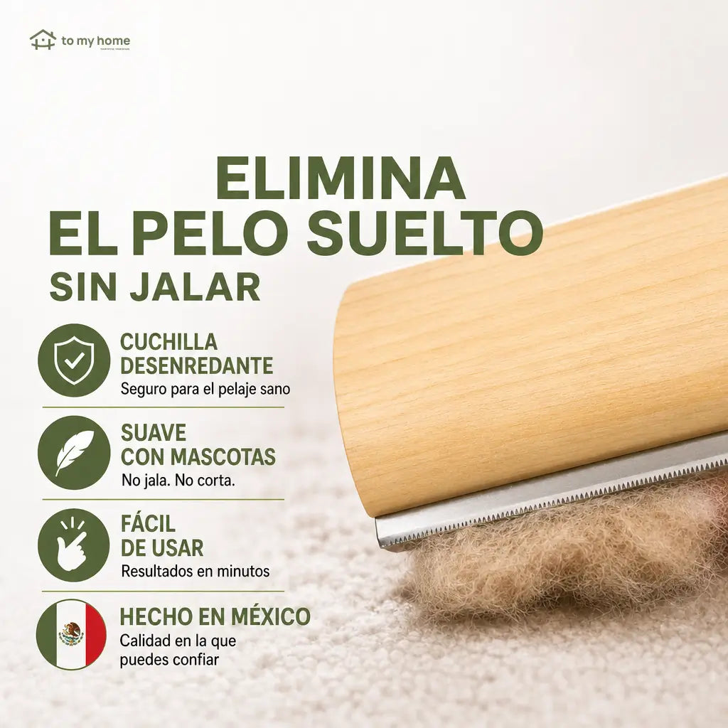 Cepillo deslanador para perros y gatos de 15 cm con mango de madera, ideal para pelo suelto en casa