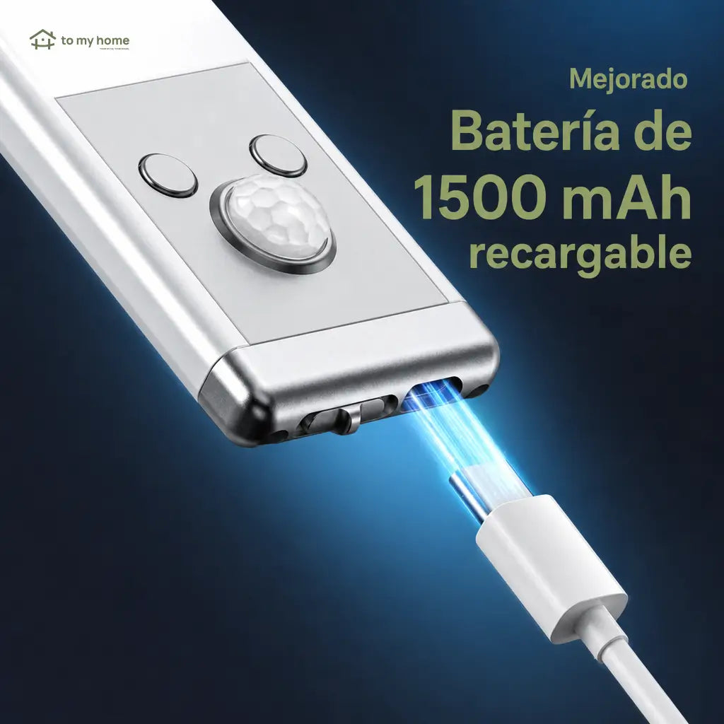 Paquete de 2 lámparas LED bajo gabinete con sensor de movimiento, carga USB-C y brillo regulable para cocina, clóset y escaleras
