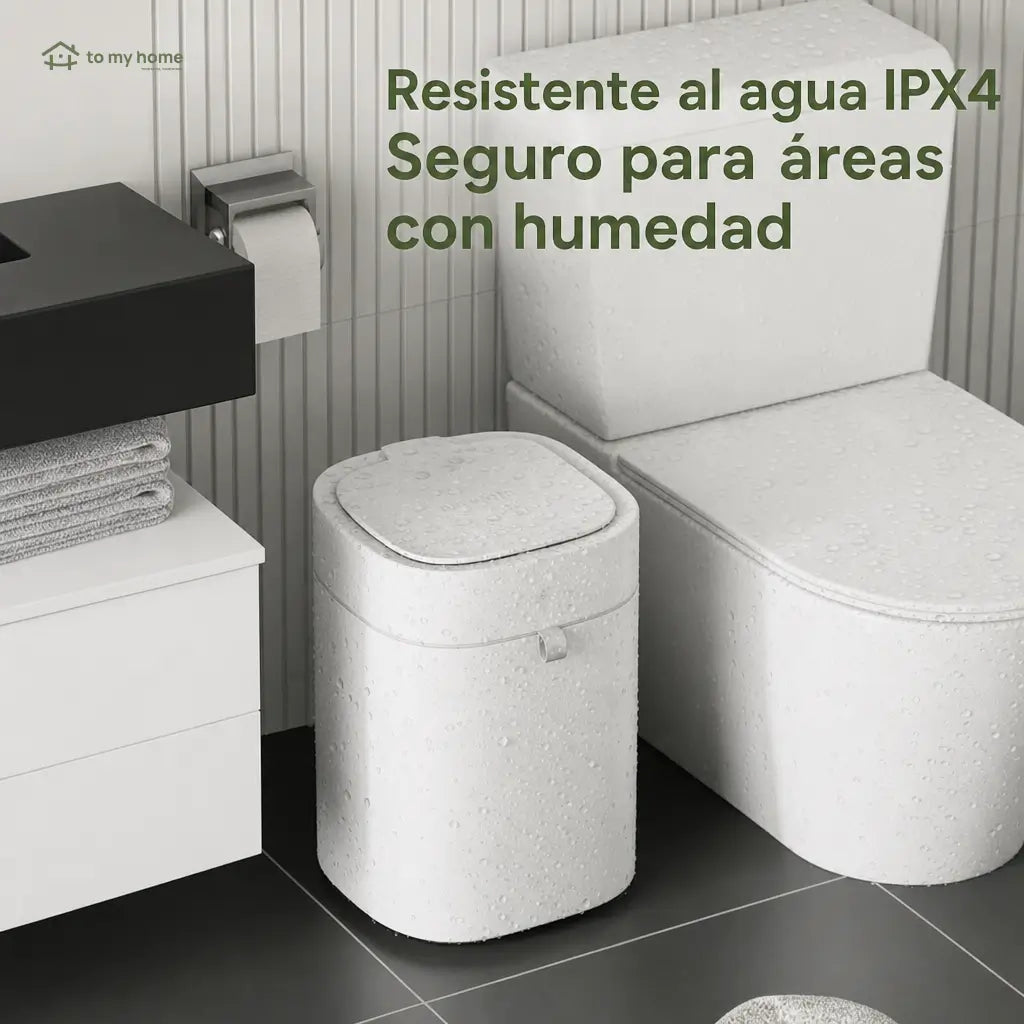 Bote de basura inteligente 13.5 L con sensor infrarrojo y sellado automático para baño, cocina, recámara u oficina sin tocar la tapa