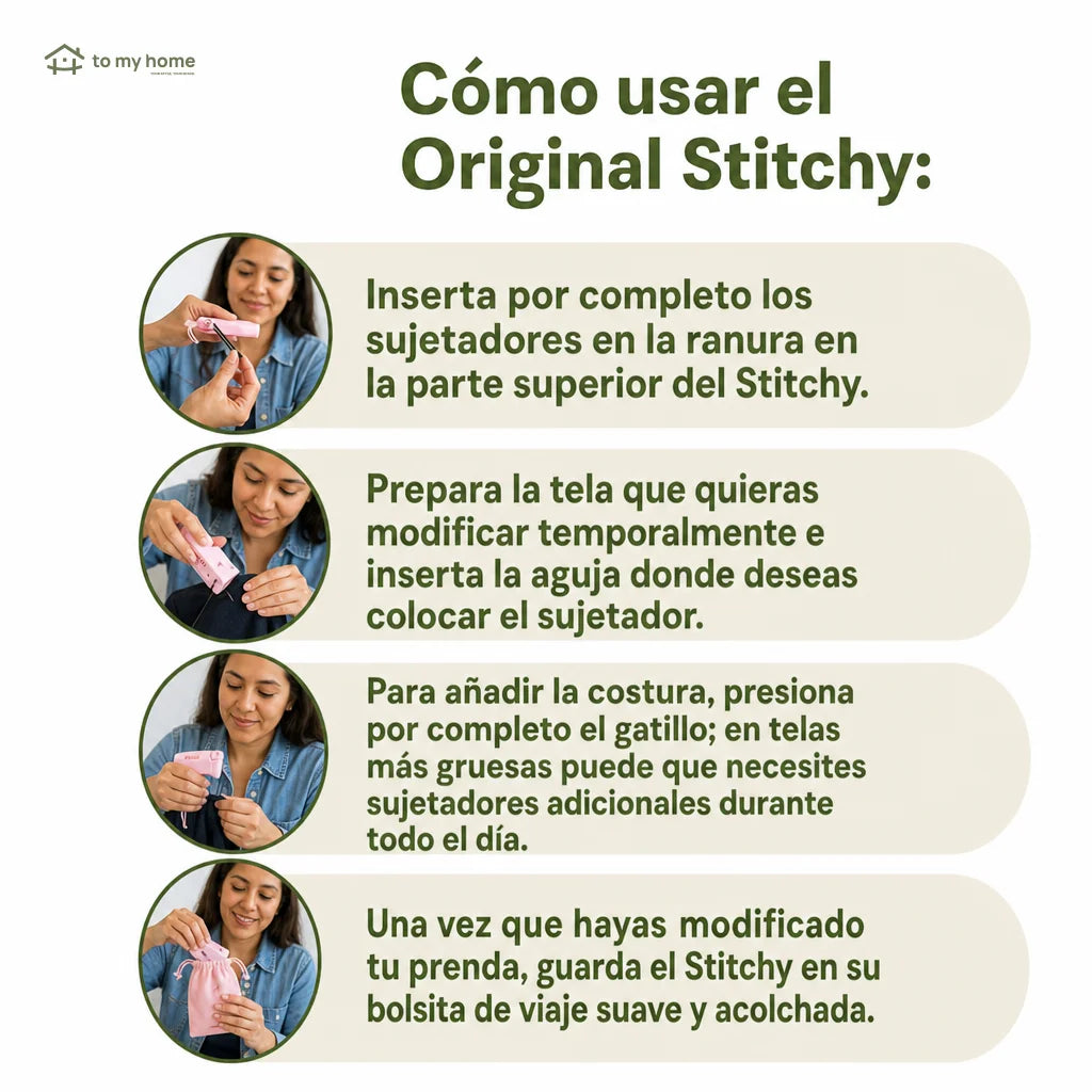 Herramienta de costura portátil sin batería con micro puntadas para reparar dobladillos, escotes y costuras en casa