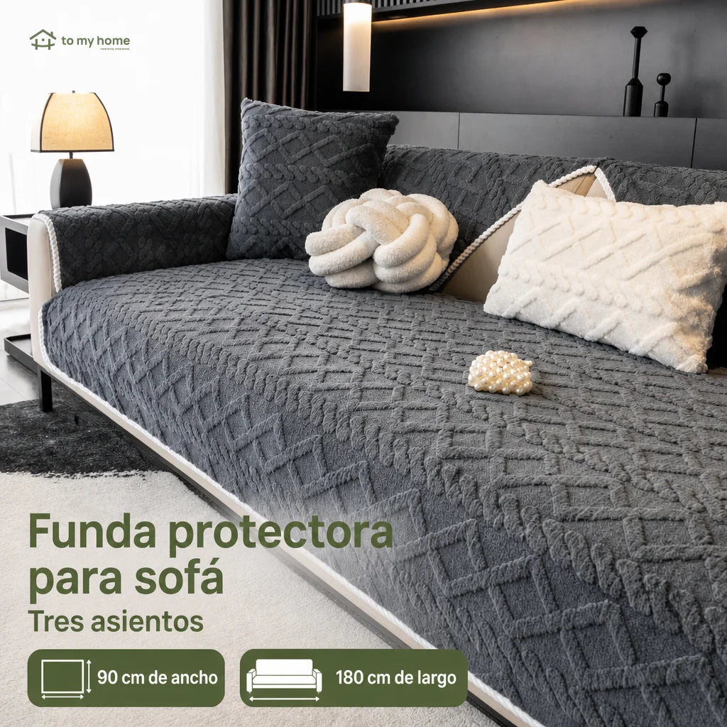 Protector de sofá antideslizante de terciopelo acolchado en poliéster, funda lavable moderna para sala, recámara, brazos, respaldos, cojines y mascotas